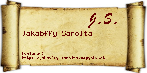 Jakabffy Sarolta névjegykártya