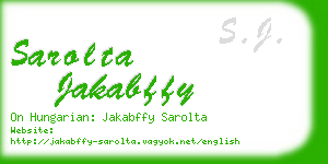 sarolta jakabffy business card